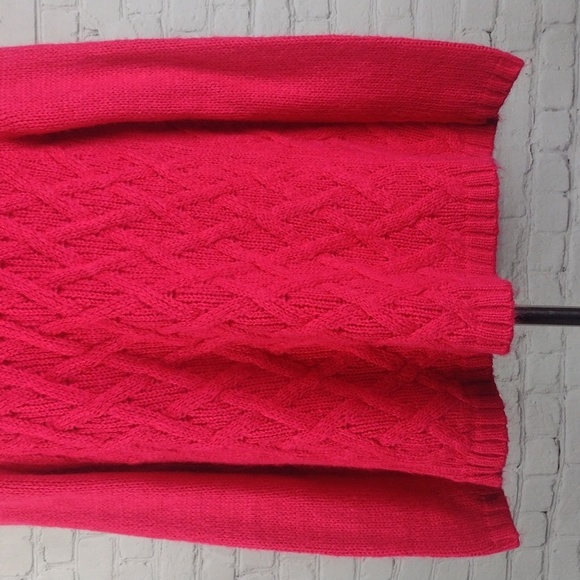 Gap Sweater Cardigan S Open Front Cable Knit Pink - Picture 8 of 11